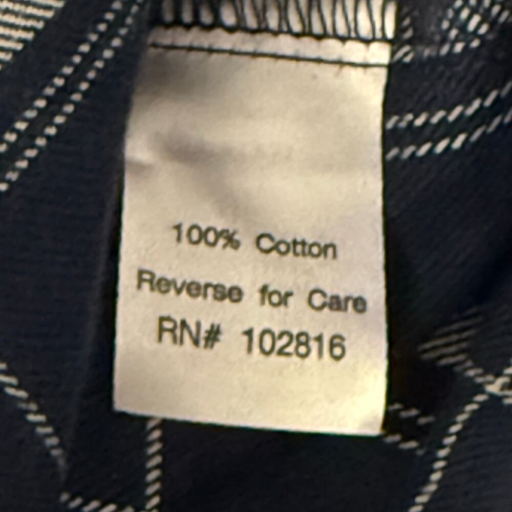 Garnet Hill Womens M Blue Plaid Shirt Dress Button Front Cotton Preppy Cottage - Picture 5 of 9